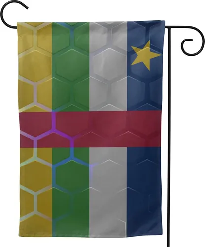 Vista 4 de Flag Of The Central African Republic Garden Flag 28"x40" Inch Double Sided Garden Flags Home Lawn Outdoor Decor Flags Party Banner Welcome Flag