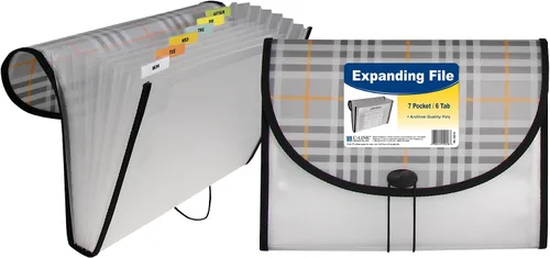 Vista 5 de C-Line Archivo expandible de 7 bolsillos, incluye pestañas, tamaño carta, 1 archivo expansible, el color puede variar (58300)