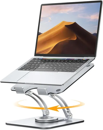Vista 8 de Nulaxy Soporte ergonómico giratorio para computadora portátil de 360° para Negro