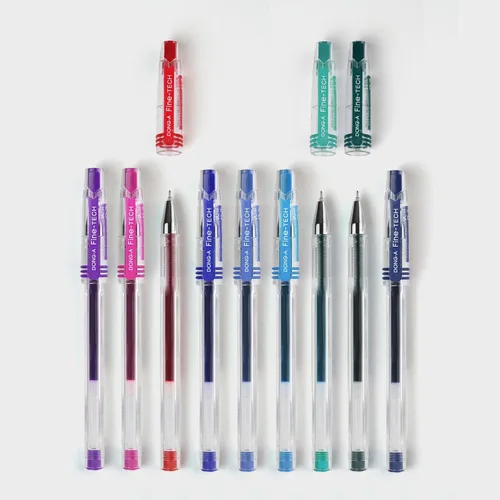 Vista 8 de Dong-A Bolígrafo de tinta de punta ultrafina de 0.012 in, 10 colores surtidos, bolígrafos de gel de línea fina y tacto suave, bolígrafos de tinta