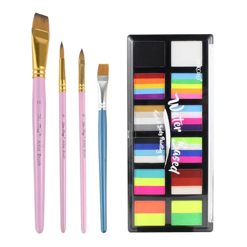 Vista 10 de SOVONCARE Kit profesional de pintura facial a base de aceite, juego de maquillaje de Halloween de 20 colores, kit de pintura facial profesional