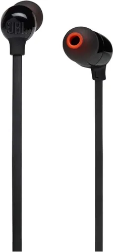 Vista 5 de JBL Tune 125 - Auriculares intrauditivos inalámbricos Bluetooth con micrófono de 3 botones/control remoto y cable plano, color negro, pequeño