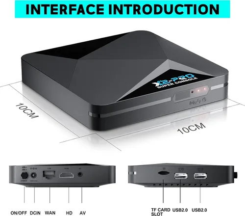 Vista 6 de Kinhank Super Console X2 Pro Pre-installed 100,000+ Classic Games,256G Retro Gaming Consoles Compatible with 60+ emulators, S902X2 Chip, Three