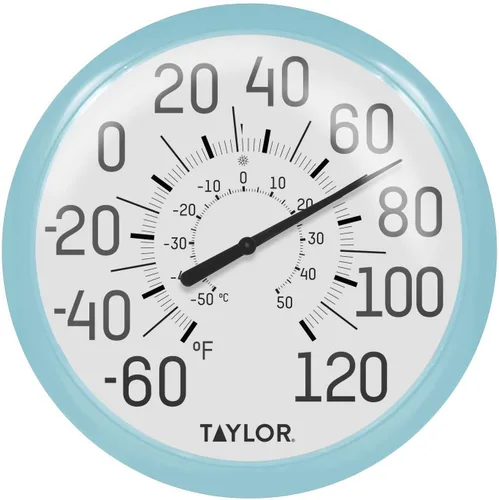 Vista 11 de Taylor Termómetros de pared para interiores y exteriores, juego de 2, negro y verde