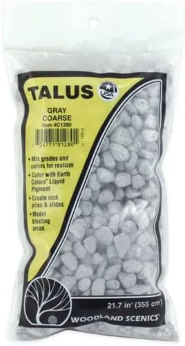 Vista 2 de Woodland Scenics Talus Gris Grueso