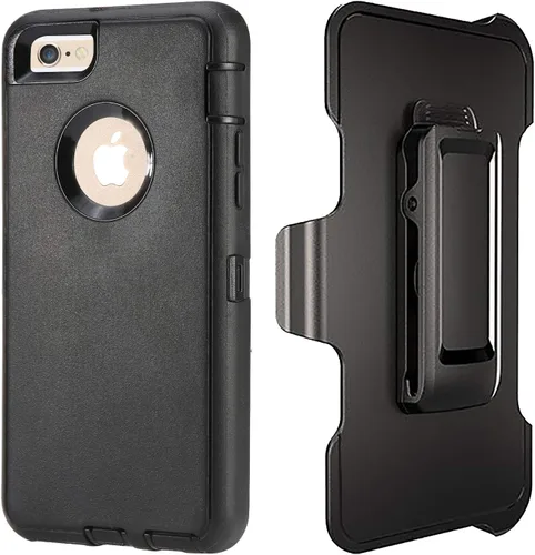 Vista 4 de Funda para iPhone 8 y iPhone 7, resistente, con función atril, protector de pantalla integrado, 4 en 1, fuerte y resistente a prueba de golpes