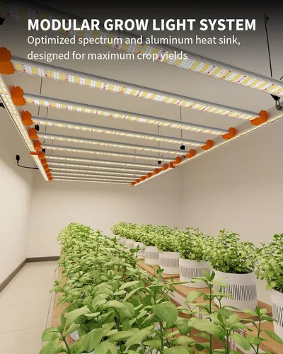 Vista 7 de Luz de crecimiento, luces LED modulares de 720 W para plantas de interior, espectro completo, semillas, semilleros, vegetales, escalables