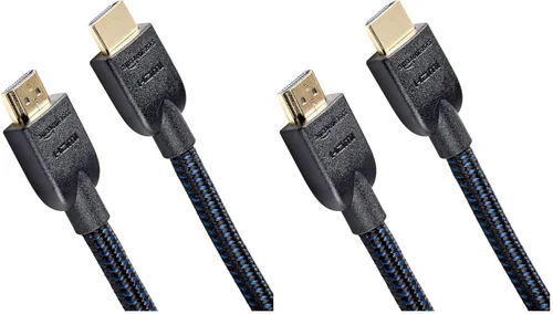 Vista 8 de Amazon Basics Cable HDMI de 6 pies, cable HDMI 2.0 4K (18 Gbps), trenzado de nailon, 4K @60Hz, 2160p, 48 bits, compatible con TV/PS5/Xbox/Roku, Negro