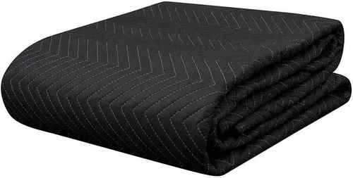 Vista 3 de 12 mantas de mudanza y embalaje de 80 x 72 pulgadas (peso de 55 lb/dz) – Almohadillas acolchadas para muebles de envío (negro)