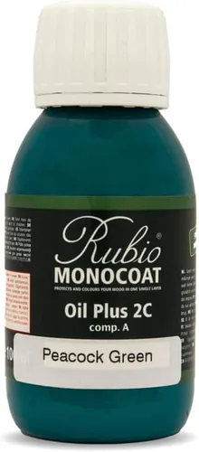 Vista 54 de Rubio Monocoat Muestra de Tinte y Acabado para Madera - Niebla 5% Aceite Plus Parte A Aceite de linaza para madera de secado rápido y ecológico