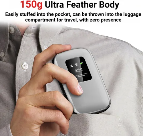 Vista 7 de Hotspot móvil portátil 4G LTE WiFi 6 Hotspot WiFi de viaje global Más de 180 países Hasta 48 horas de tiempo de uso Conecta hasta 16