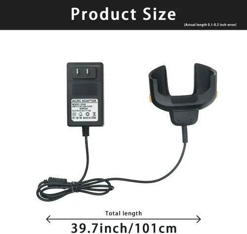 Vista 4 de TC70 TC77 TC72 TC75 TC70X - Cable cargador para escáner Symbol Zebra PDA, 5V4A con cable de 3.4 pies para escáneres de código de barras Android