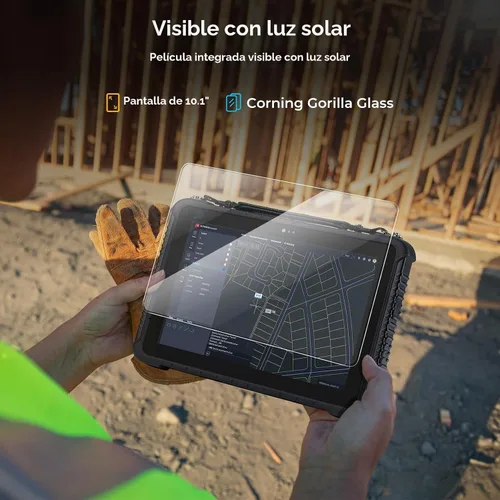 Vista 8 de MUNBYN Tablet resistente IRT08, tableta Windows de 10.1 pulgadas, Windows 11 Pro, 8 GB+128 GB, Intel N5100, legible a la luz del sol, 4G LTE GPS, PC