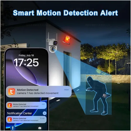 Vista 6 de Dual Lens PTZ WiFi Security Camera