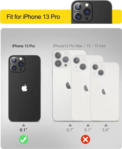 Vista 2 de SURITCH Funda transparente para iPhone 13 Pro de 6.1 pulgadas (solo protector de pantalla), [protector de pantalla antimirada] carcasa dura