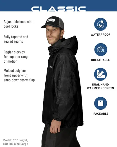 Vista 2 de FROGG TOGGS Chaqueta impermeable y transpirable clásica para hombre