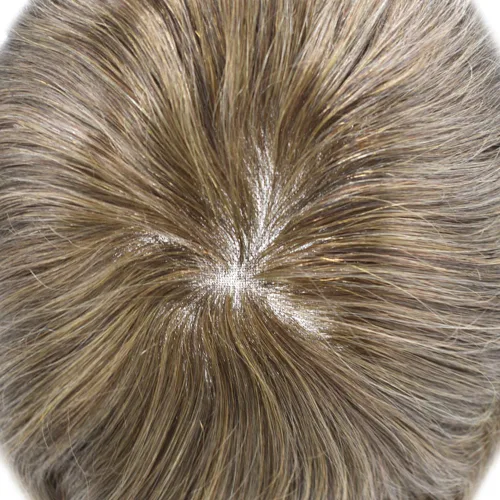 Vista 5 de Toupee para hombres Piezas de pelo fino mono para hombre Toupee sistema de reemplazo de pelo para hombres línea capilar natural para hombre postizo