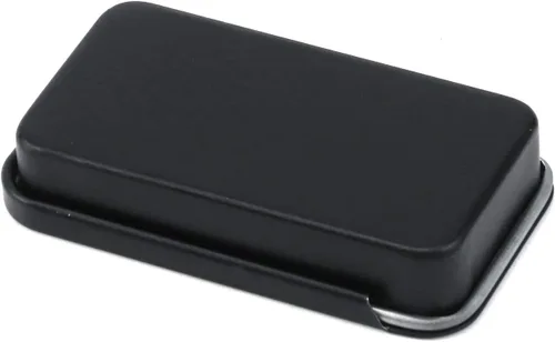 Vista 5 de Caja de metal con tapa para guardar llaves del automóvil, galletas, lápiz, organizador de soporte (2.2 x 1.1 x 0.4 pulgadas, negro)