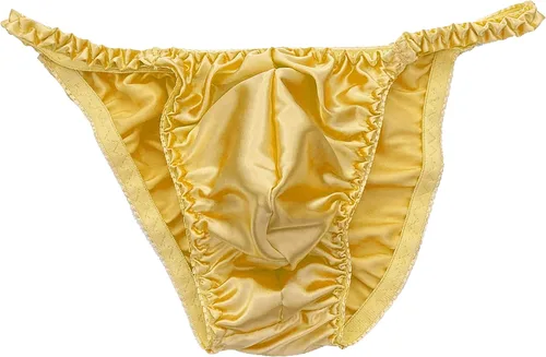 Vista 7 de Satini Ropa interior de satén para hombre bragas de bikini tanga