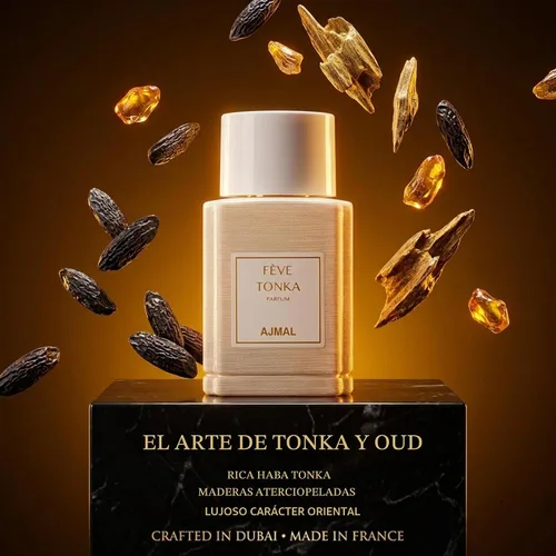 Vista 4 de Ajmal Oud Marquis Fève Tonka Eau de Parfum para hombre, 3.4 fl oz