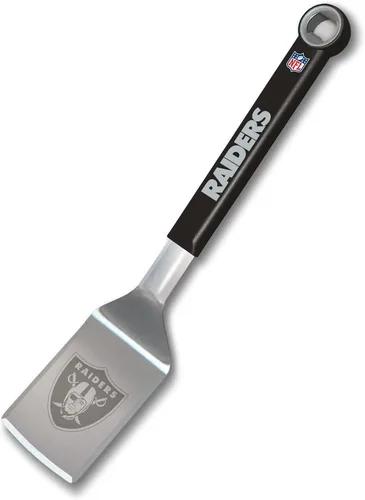 Vista 26 de YouTheFan NFL - Espátula para barbacoa de acero inoxidable con abrebotellas