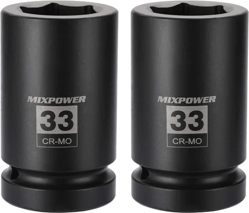 Vista 10 de MIXPOWER 9 piezas 1" de impulsión juego de llaves de impacto profundo, 6 puntas, 1" - 2", CR-MO, SAE, profundo, 1" Dr. juego de llaves de impacto