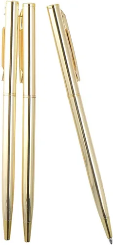Vista 7 de dohobby 26 bolígrafos retráctiles metálicos delgados, bolígrafos delgados de tinta negra, juego de bolígrafos de metal para suministros de oficina