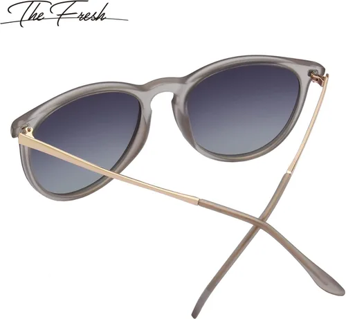 Vista 4 de The Fresh Gafas de sol polarizadas estilo redondo clásico con punta puntiaguda vintage de moda FR16124P
