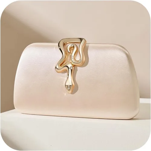 Vista 9 de Clutch Purses for Women, Formal Evening Handbags, White Clutch for Wedding 01-Negro