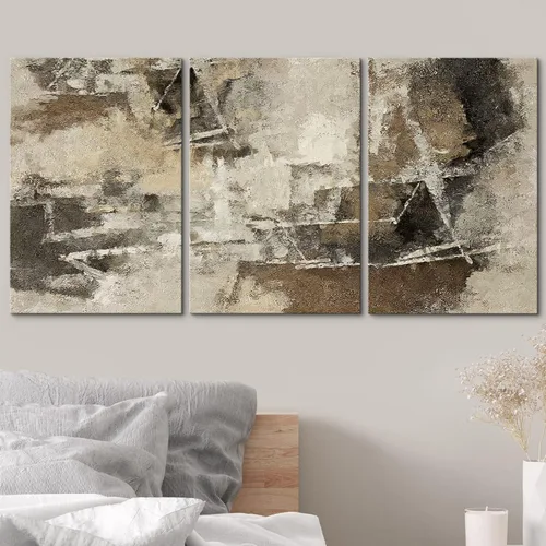 Vista 395 de wall26 Lienzo enmarcado para pared, juego de arte de acuarela pastel, paisaje rural, ilustraciones con formas abstractas, arte moderno, decorativo