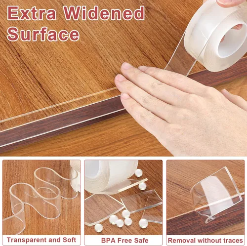 Vista 3 de Protectores de esquina a prueba de bebés, protector de esquina transparente, protector de borde suave de 6.6 pies (6.6 ft), protectores de esquina