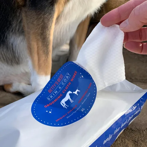 Vista 4 de StripHair Toallitas de bambú de 8 x 8 pulgadas, paquete de tamaño de paño para perros y mascotas, cuidado de la capa de aseo de caballos, multiusos