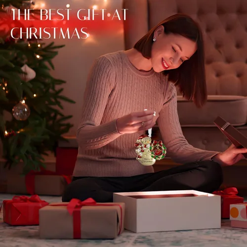 Vista 6 de LIFE&FOOT Adornos para Árbol de Navidad 2025 Colgante Encantador Decorativo Colgante de Encanto para Automóvil Regalo de Recuerdo de Vacaciones