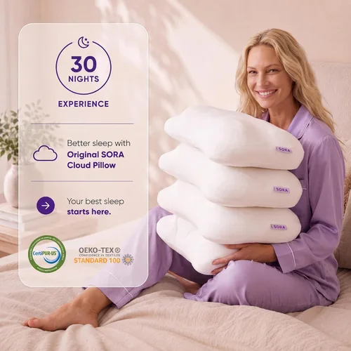 Vista 16 de Cloud - Almohada cervical ergonómica, espuma viscoelástica para Contorno de felpa suave para dormir de lado y de espalda, funda CleanWeave lavable