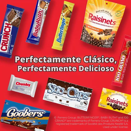 Vista 12 de Bolsa surtida a granel de chocolate y caramelo, mezcla de miniaturas de Butterfinger, Crunch y chocolate de leche Baby Ruth