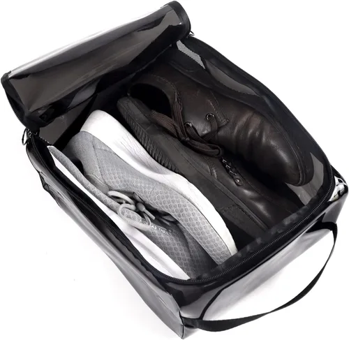 Vista 5 de Gloppie Bolsas para zapatos de viaje, bolsa de almacenamiento grande portátil para zapatos para hombres y mujeres, organizador de zapatos, cubos