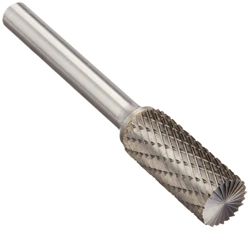 Vista 119 de Drill America SA-1 Rebaba de carburo/lima giratoria cilíndrica de doble corte para amoladora de troquel de 1/4" de diámetro x 5/8" de longitud