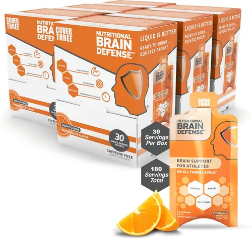 Vista 13 de Cover Three Suplemento cerebral para ayudar al cerebro, suplemento nutricional de enfoque con curcumina, uridina, fórmula líquida de apoyo cerebral