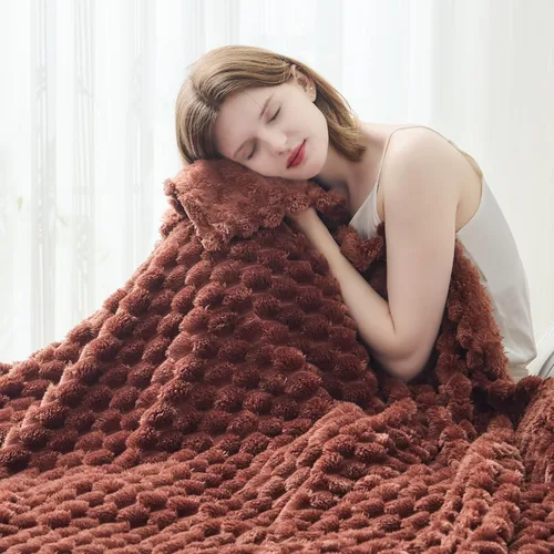 Vista 86 de NEWCOSPLAY Manta de Tiro Súper Suave Aqua Franela Sedosa Premium Forro Polar Jacquard Acanalado 3D Ligero Manta de Cama Uso en Todas las Estaciones
