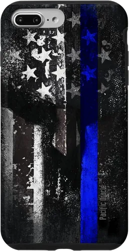 Vista 12 de Trump Police USA Flag Skull Thin Blue Line Support Case for iPhone 17