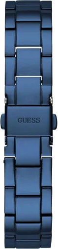 Vista 2 de GUESS US - Reloj analógico de cristal azul e iridiscente para mujer, Arco iris