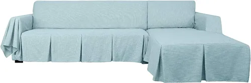 Vista 12 de IMYOGI Fundas modernas para sofá modular en forma de L, 2 piezas de lino y poliéster, protector de muebles para niños y mascotas