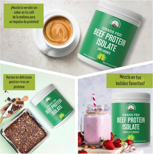 Vista 6 de Polvo de Proteína de Res Alimentada con Pasto - Aislado de Proteína de Res Libre de Lactosa de Gran Sabor. Suplemento Paleo para Construcción