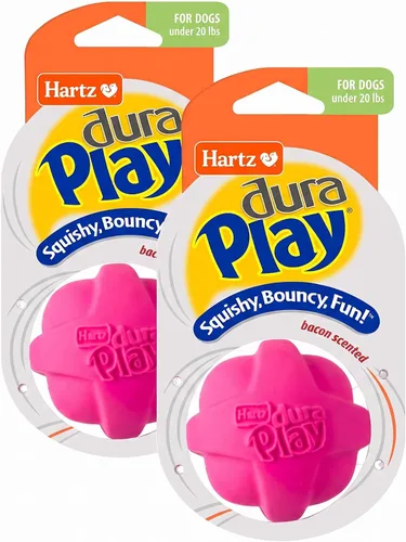 Vista 10 de Hartz DuraPlay - Juguetes perfumados para perros con aroma a tocino, tamaño pequeño (varios colores)