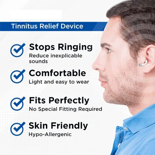 Vista 2 de Acupeace - Alivio de tinnitus para orejas zumbidas, dispositivo de alivio de tinnitus Acupeace, clip de oreja antitinnitus, dispositivo para detener