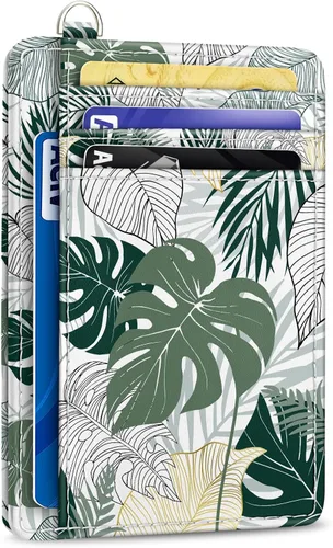 Vista 38 de Yonlevres Cartera delgada para tarjetas de crédito, cartera RFID para mujer, bolsillo frontal, soporte para tarjetas pequeñas, estuche para tarjetas