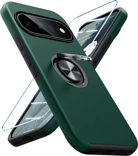 Vista 42 de JAME Funda delgada para Google Pixel 7 Pro, soporte de anillo a prueba de Azul