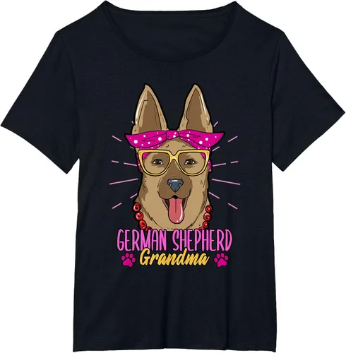 Vista 9 de Camiseta de piel de pastor alemán para mujer, con diseño de pata de mamá, padre, amor, perros, perro, Negro, S