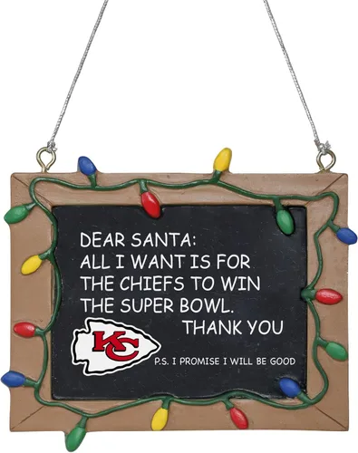 Vista 10 de NFL Resin Holiday Christmas Chalkboard Sign Ornament
