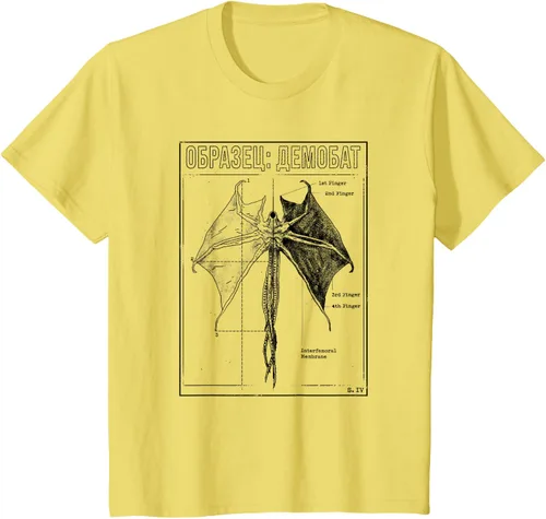 Vista 4 de Stranger Things 4 Demobat Biology Camiseta, Blanco, S